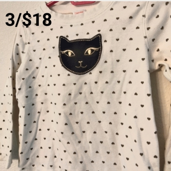 GYMBOREE girls cat heart long sleeve top - Picture 1 of 3